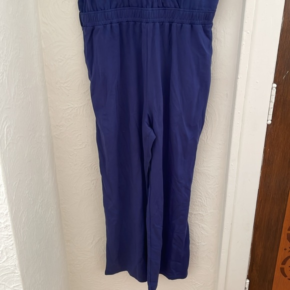 CARALYN MIRAND Women's The Drop Sleeveless Wrap Jumpsuit Size XL in Navy - Picture 3 of 9
